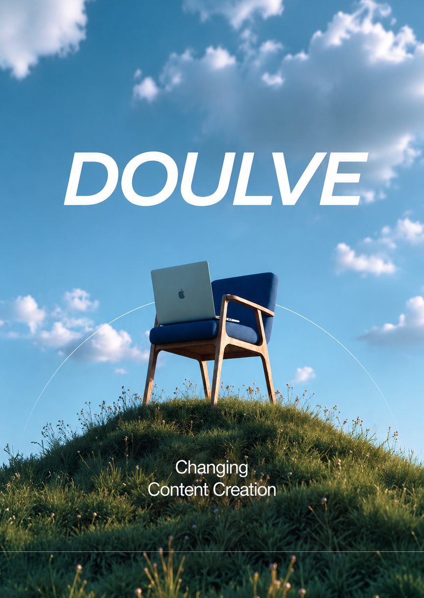 Doulve founder behind the scenes on set
