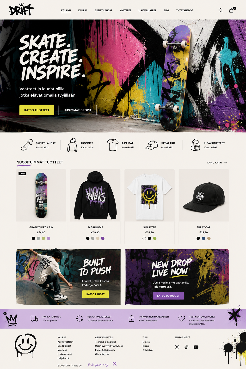 Skate shop website