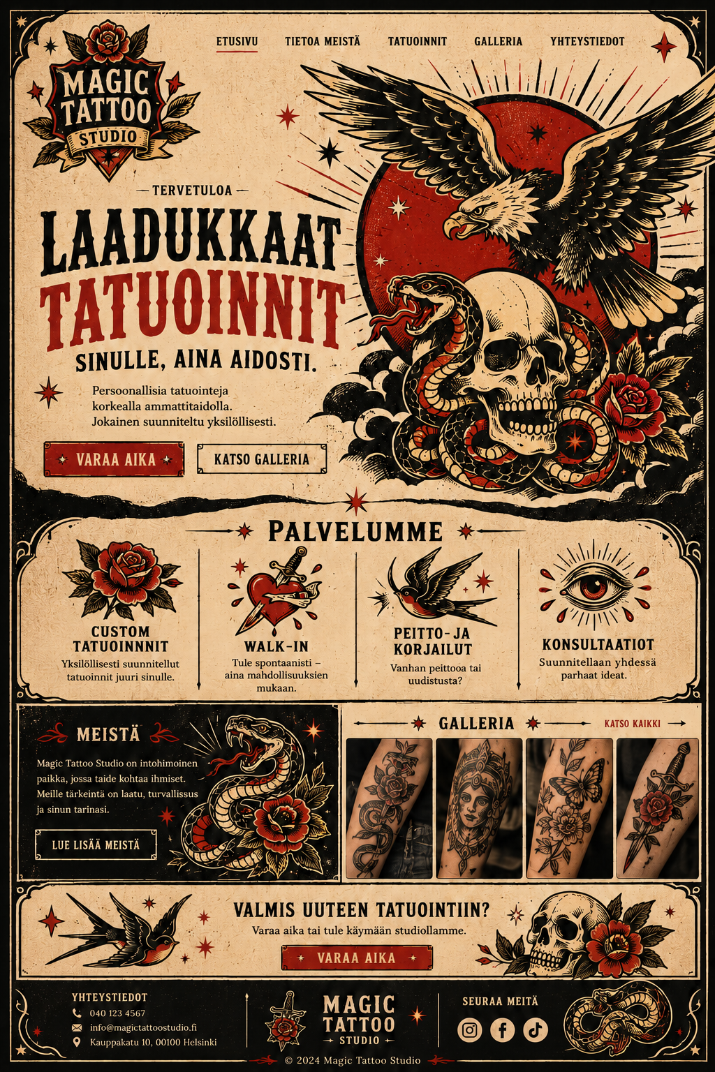 Tattoo studio website
